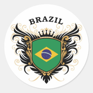 Brazil Classic Round Sticker