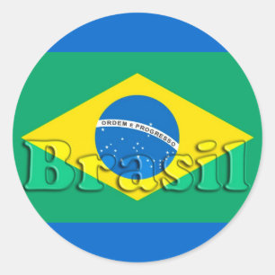 Brazil Classic Round Sticker
