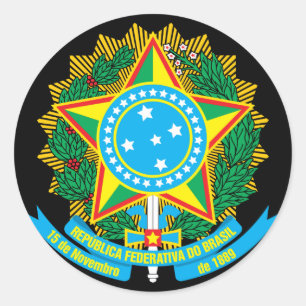 Brazil Coat Arms Sticker