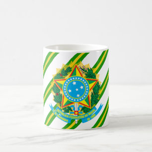 Brazil coat of arms coffee mug