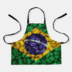 Brazil coffee flag apron