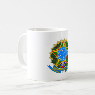brazil country coat arms symbol emblem star coffee mug