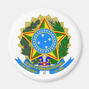brazil country coat arms symbol emblem star flag magnet