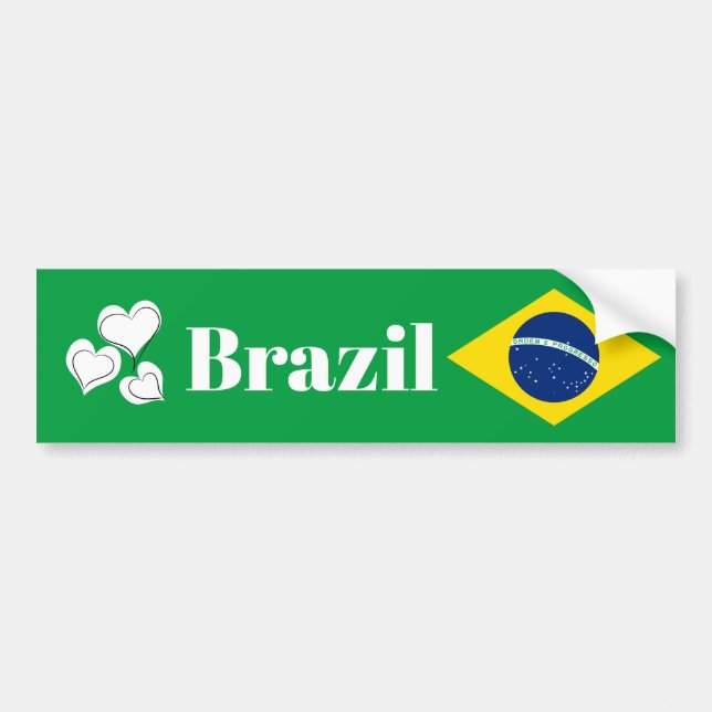 Brazil Country flag Bumper Sticker (Front)