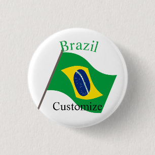 Brazil Country Flag Thunder_Cove 3 Cm Round Badge