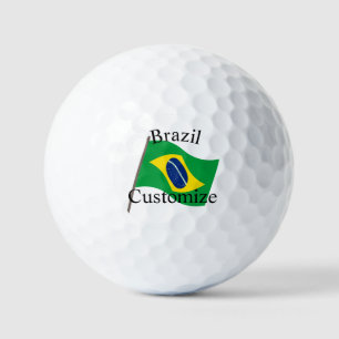 Brazil Country Flag Thunder_Cove Golf Balls