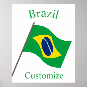 Brazil Country Flag Thunder_Cove Poster