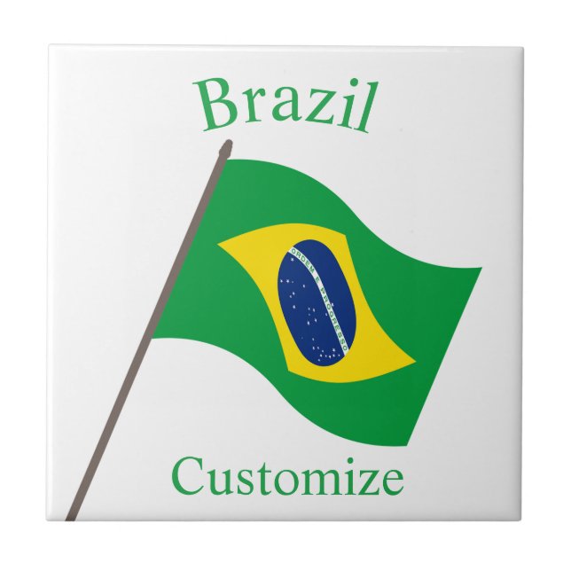 Brazil Country Flag Thunder_Cove Tile (Front)