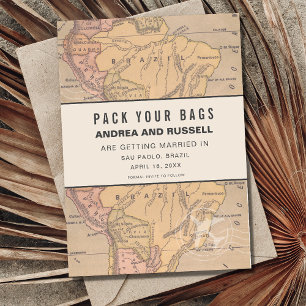 Brazil Destination Wedding Pack Your Bags  Save The Date