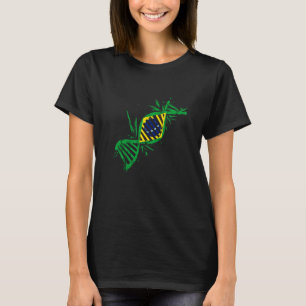 Brazil DNA Molecule Brazilian Roots Brazil Flag Br T-Shirt