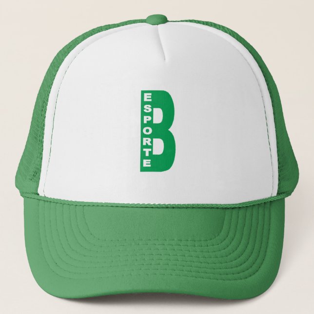 BRAZIL ESPORTE White Trucker Cap (Front)