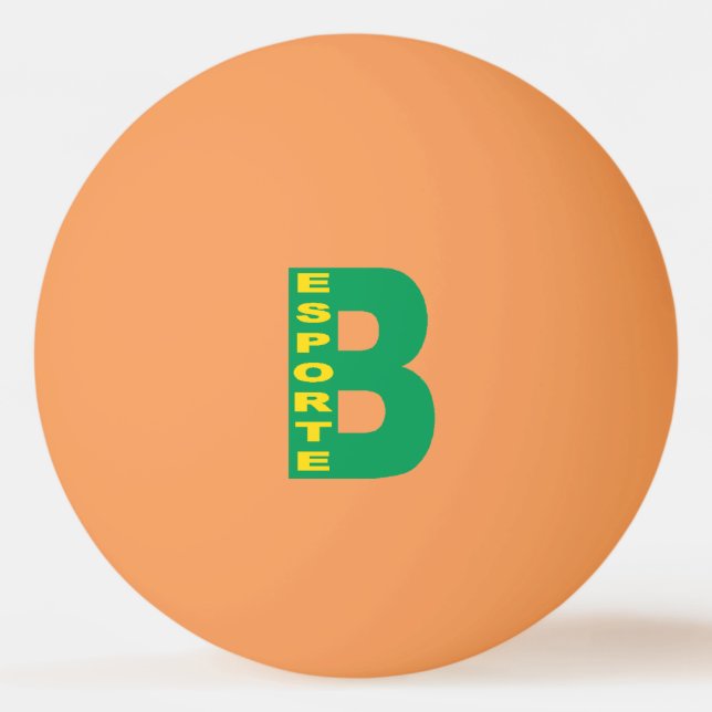 BRAZIL ESPORTES 3-star orange ping-pong ball (Front)