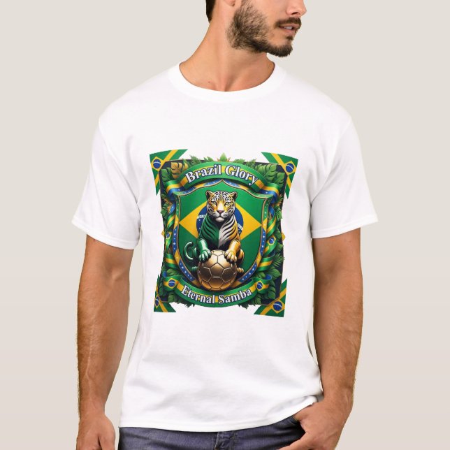 Brazil Eternal Jaguar Ascent, Brazilian Gift T-Shirt (Front)