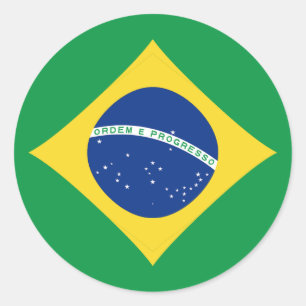 Brazil Fisheye Flag Sticker