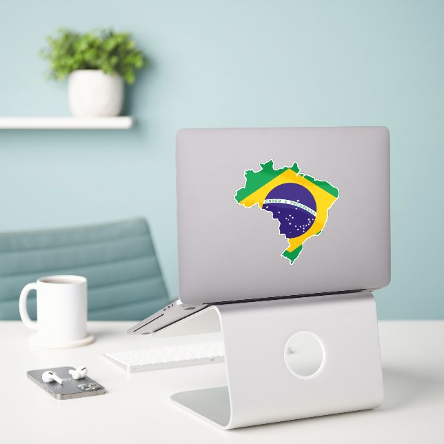 Brazil Flag  (Laptop On Desk)