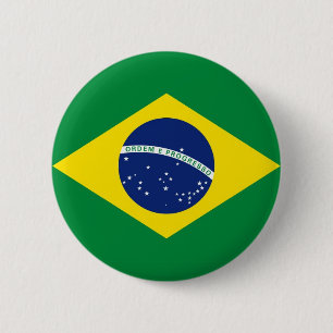 Brazil Flag 6 Cm Round Badge