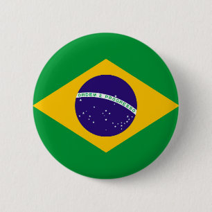 Brazil Flag 6 Cm Round Badge
