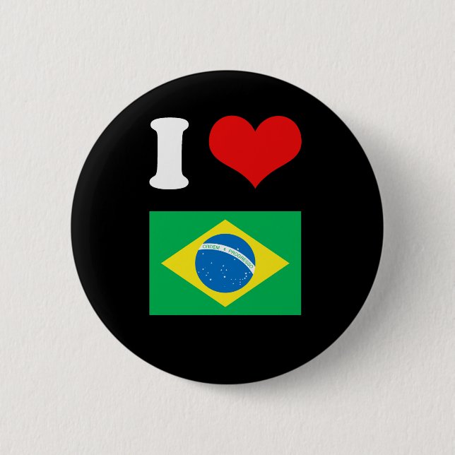 Brazil Flag 6 Cm Round Badge (Front)