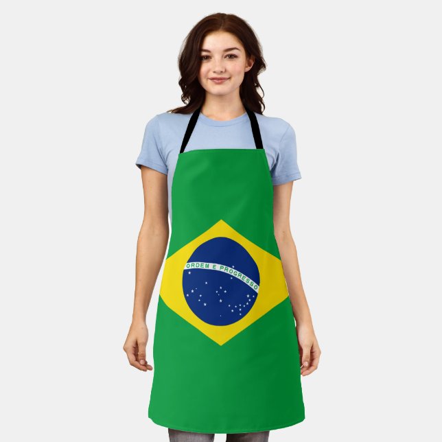 Brazil flag All-Over Print Apron (Worn)