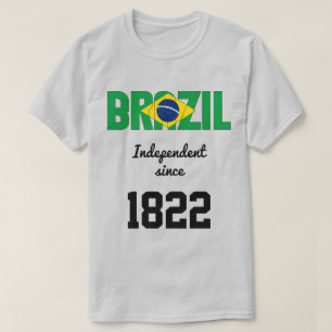 Brazil Flag and Coat Of Arms Patriotic T-Shirt