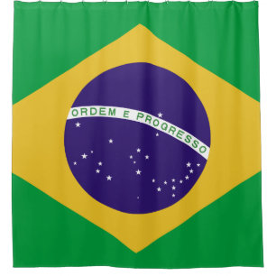 Brazil Flag Bandeira do Brasil Shower Curtain
