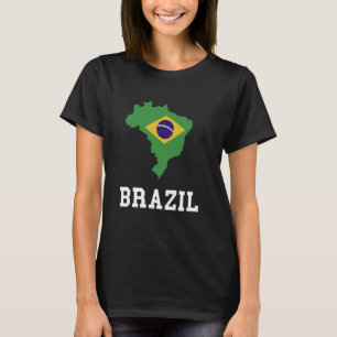 Brazil Flag Brasil Map Brazilian Proud Heritage Ro T-Shirt