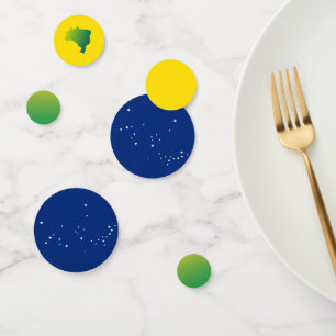 Brazil Flag   Brasil Verde Amarelo Confetti