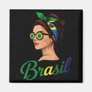 Brazil Flag Brazilian Roots Brasilian Pride Brasil Magnet