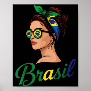Brazil Flag Brazilian Roots Brasilian Pride Brasil Poster