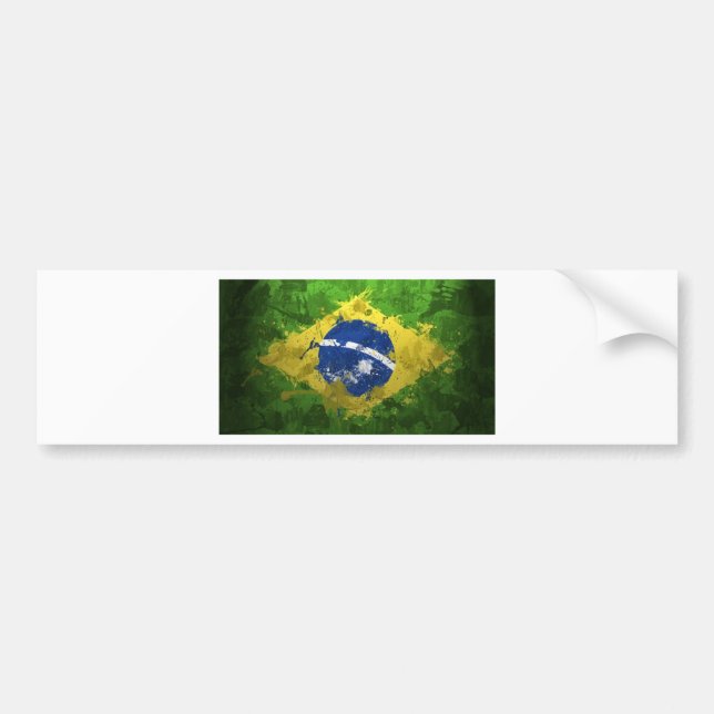 Brazil-Flag- Bumper Sticker (Front)