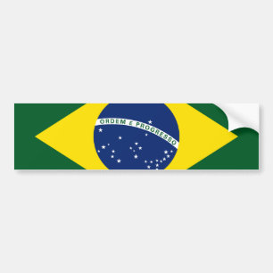 Brazil flag bumper sticker