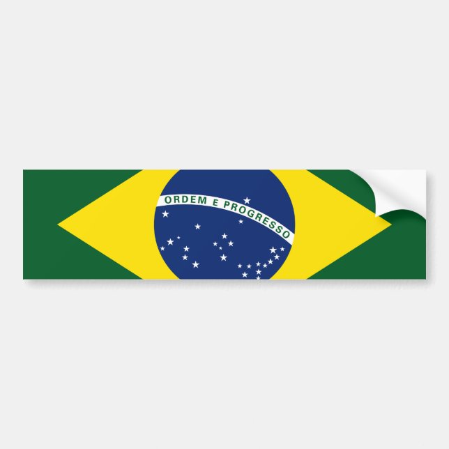 Brazil flag bumper sticker (Front)