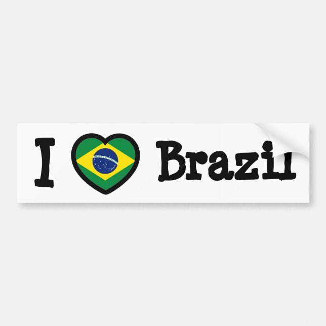 Brazil Flag Bumper Sticker (Front)