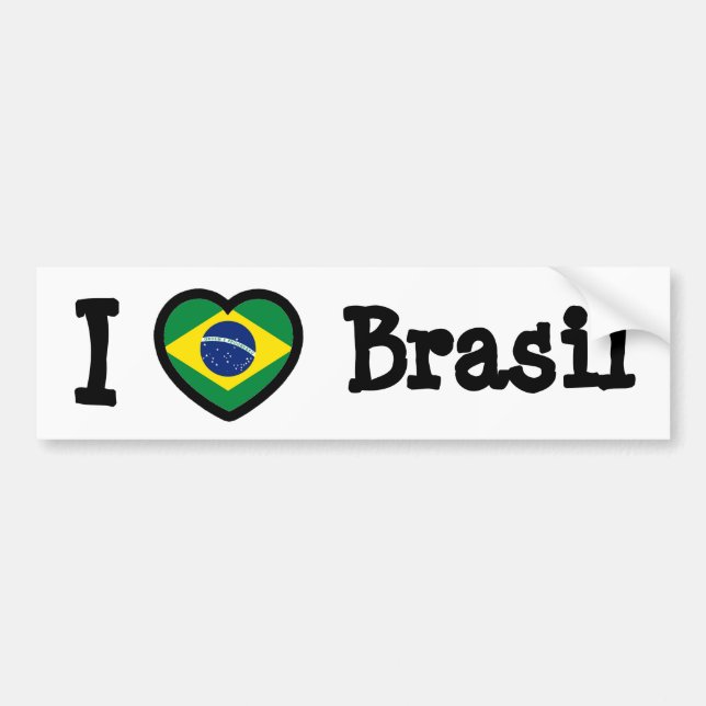 Brazil Flag Bumper Sticker (Front)