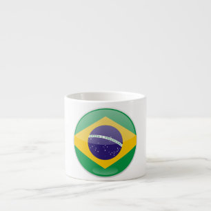 Brazil Flag Button Espresso Cup