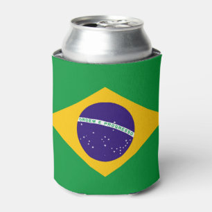 Brazil Flag Can Cooler
