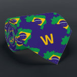 BRAZIL Flag Christian Welcome BRASIL Tie<br><div class="desc">BRAZIL FLAG Christian Welcome neck tie for men who love the nation of BRASIL. This WELCOME Throw Pillow would make a great addition to your hallway, reception or living room decor. The design shows the flag outline of BRASIL in a tiled pattern. At the centre, there is a small map...</div>
