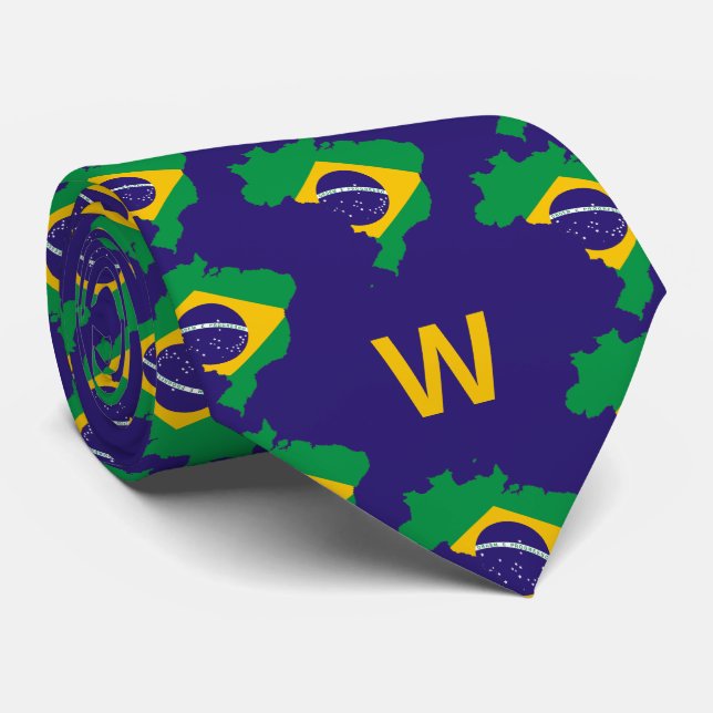 BRAZIL Flag Christian Welcome BRASIL Tie (Rolled)
