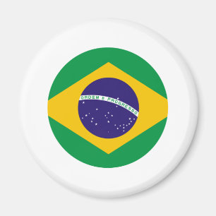 Brazil Flag Circle The MUSEUM Zazzle Magnet