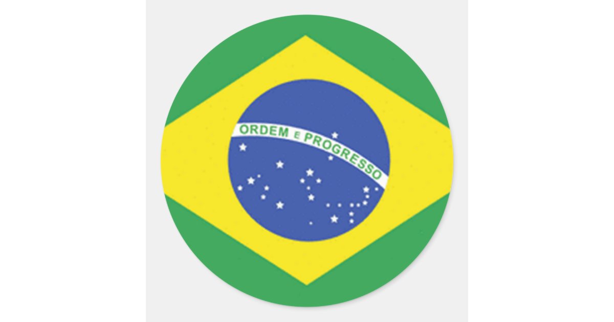 Brazil Flag Classic Round Sticker Zazzle