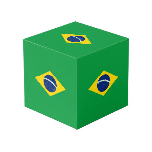 Brazil flag cube