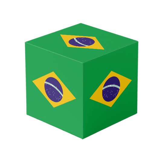Brazil Flag Cube Zazzle.co.uk