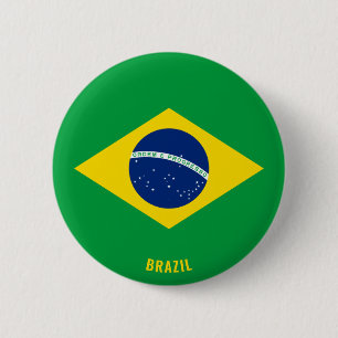 Brazil Flag Cute Patriotic 6 Cm Round Badge