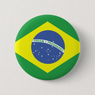 Brazil Flag Design 6 Cm Round Badge