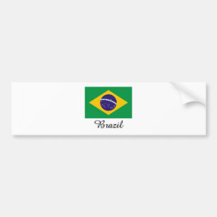 Brazil Flag Design Bumper Sticker