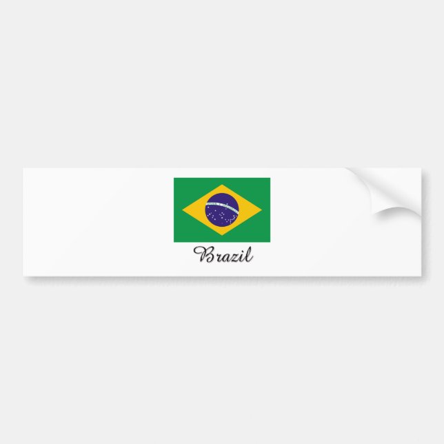 Brazil Flag Design Bumper Sticker (Front)