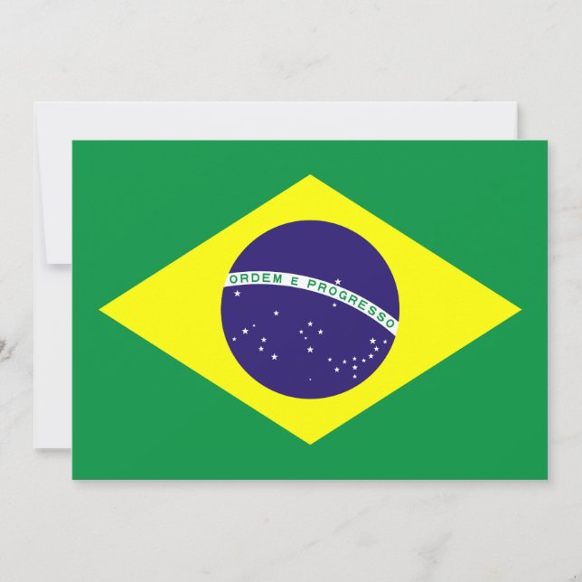 Brazil Flag Design Invitation (Front)