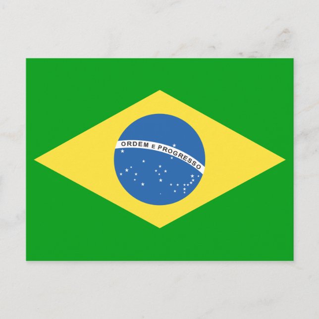 Brazil Flag Design Postcard (Front)