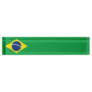 Brazil flag Desk Nameplate