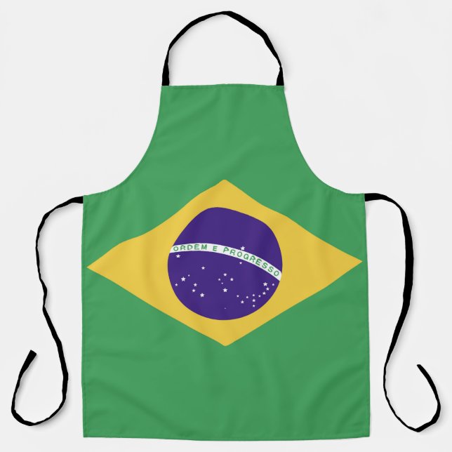 Brazil Flag Emblem Apron (Front)